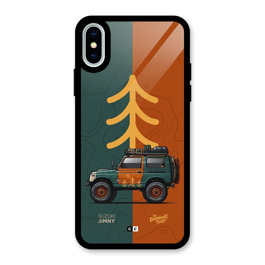Amazing Defence Car Glass Back Case for iPhone X