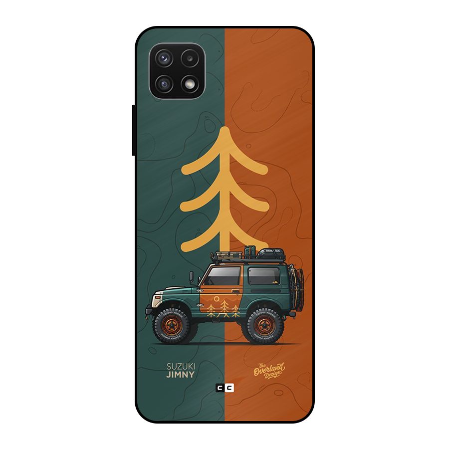 Amazing Defence Car Metal Back Case for Galaxy A22 5G