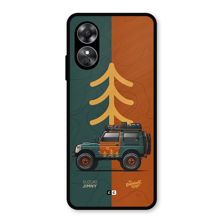 Amazing Defence Car Metal Back Case for Oppo A17