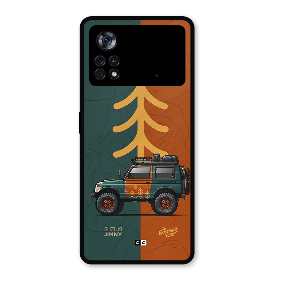 Amazing Defence Car Metal Back Case for Poco X4 Pro 5G