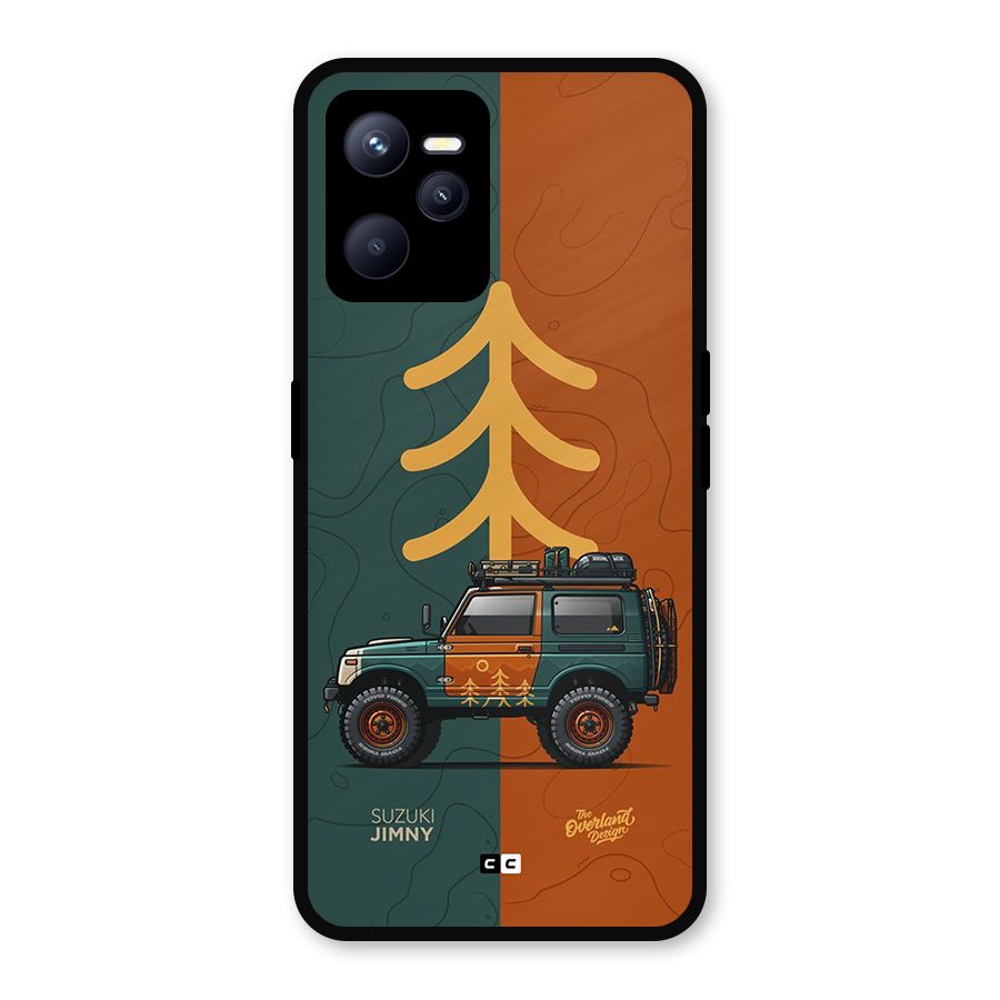 Amazing Defence Car Metal Back Case for Realme C35