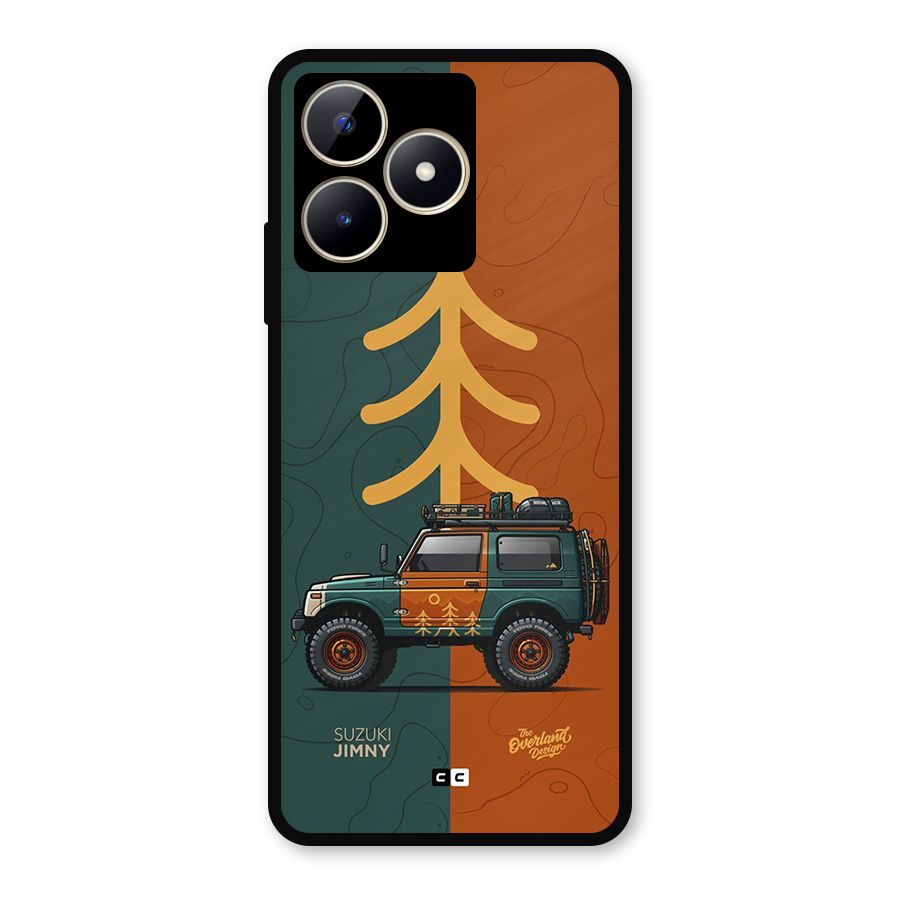 Amazing Defence Car Metal Back Case for Realme C53