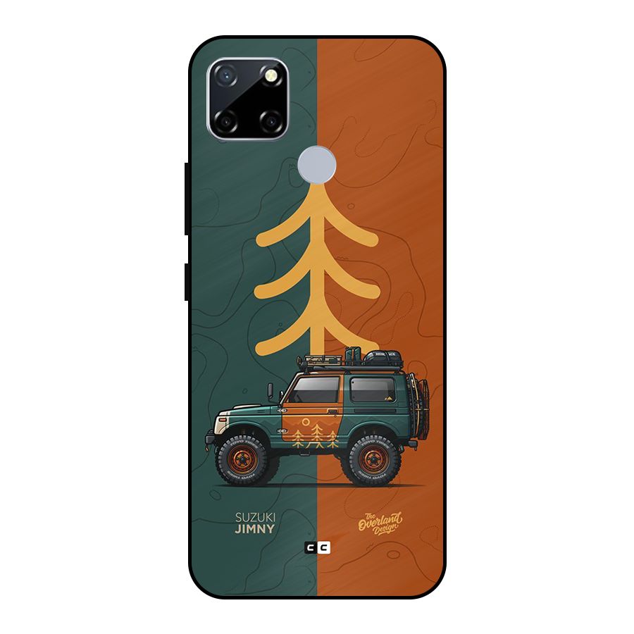 Amazing Defence Car Metal Back Case for Realme Narzo 30A