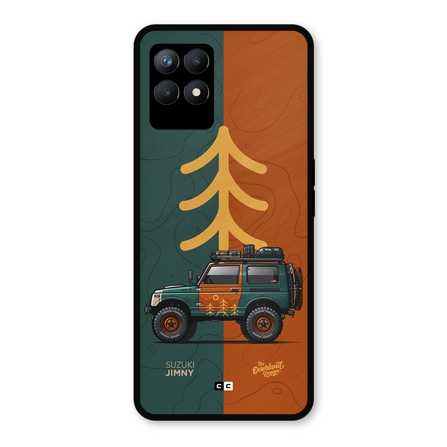 Amazing Defence Car Metal Back Case for Realme Narzo 50