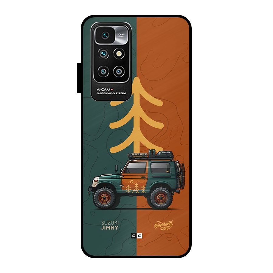 Amazing Defence Car Metal Back Case for Redmi 10 Prime