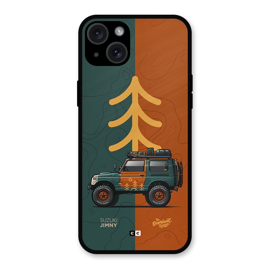 Amazing Defence Car Metal Back Case for iPhone 15 Plus