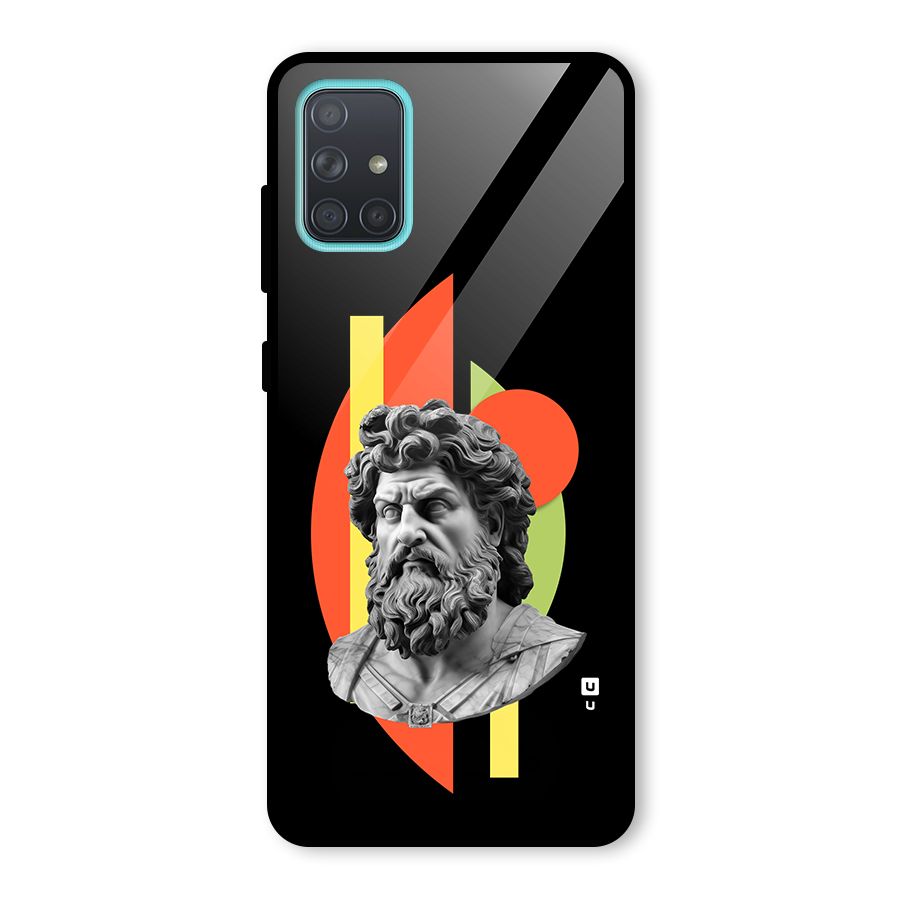 Amazing Geometry Glass Back Case for Galaxy A71