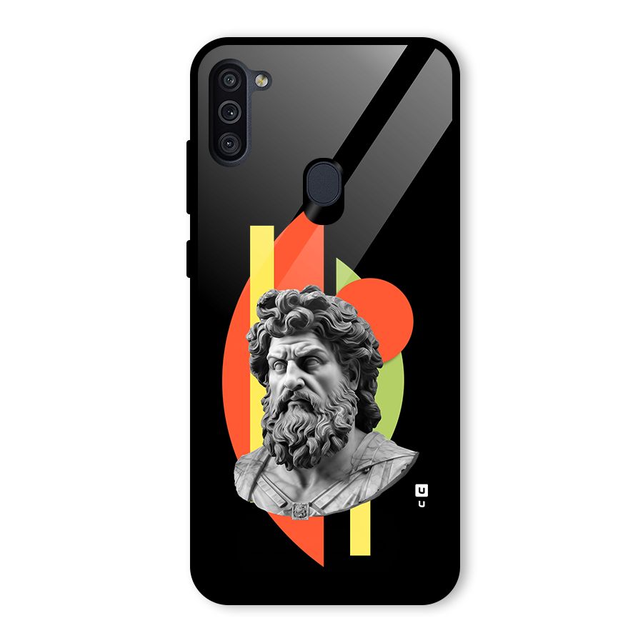 Amazing Geometry Glass Back Case for Galaxy M11