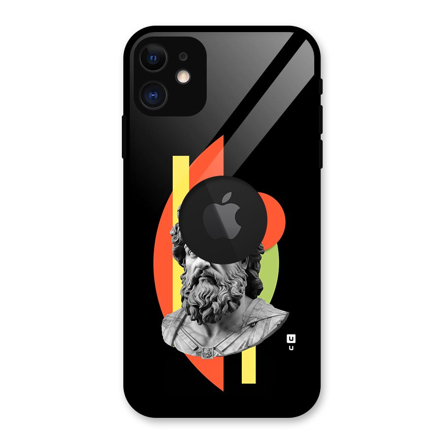 Amazing Geometry Glass Back Case for iPhone 11 Logo Cut