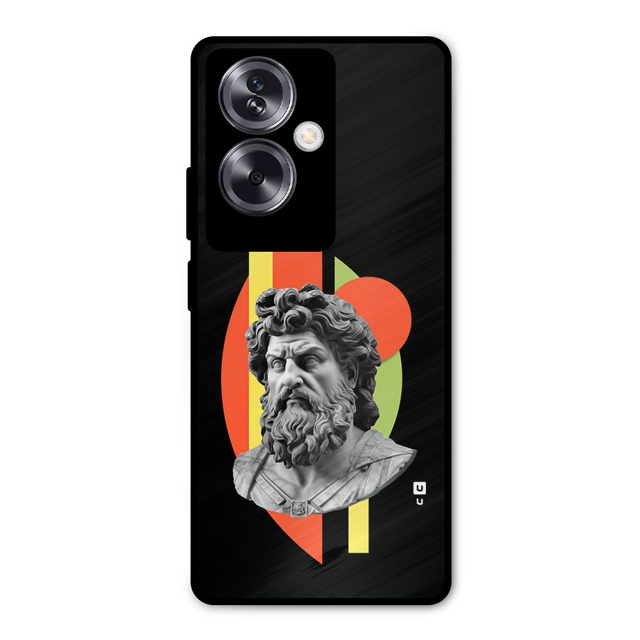 Amazing Geometry Metal Back Case for Oppo A79 5G