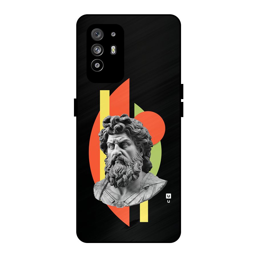 Amazing Geometry Metal Back Case for Oppo F19 Pro Plus 5G