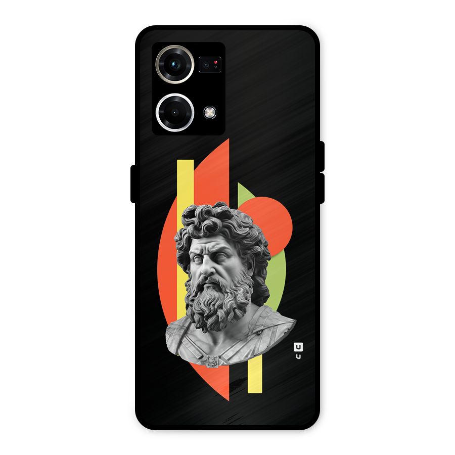 Amazing Geometry Metal Back Case for Oppo F21 Pro 4G