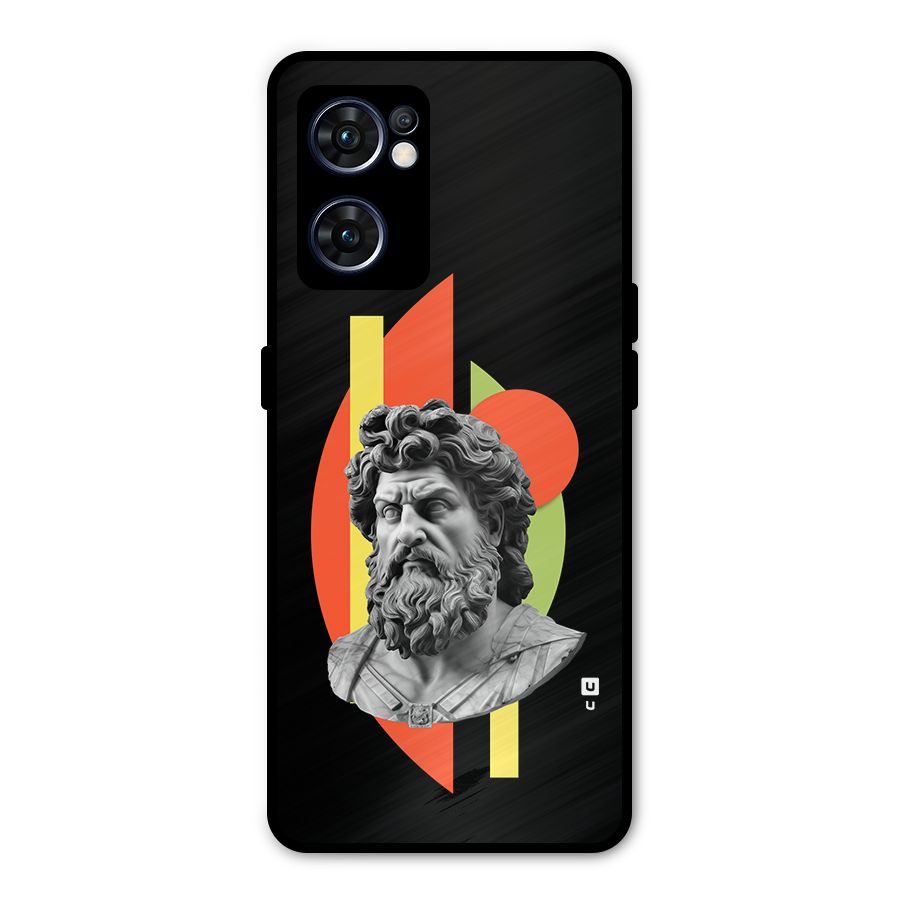 Amazing Geometry Metal Back Case for Oppo Reno7 5G