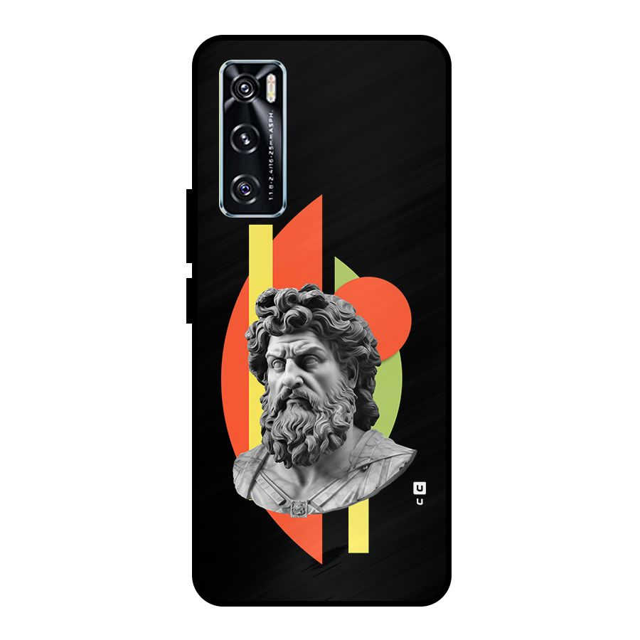 Amazing Geometry Metal Back Case for Vivo V20 SE