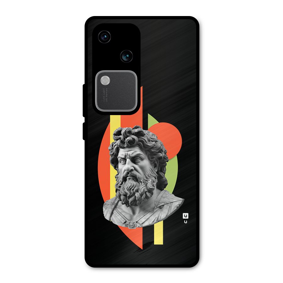 Amazing Geometry Metal Back Case for Vivo V30 Pro
