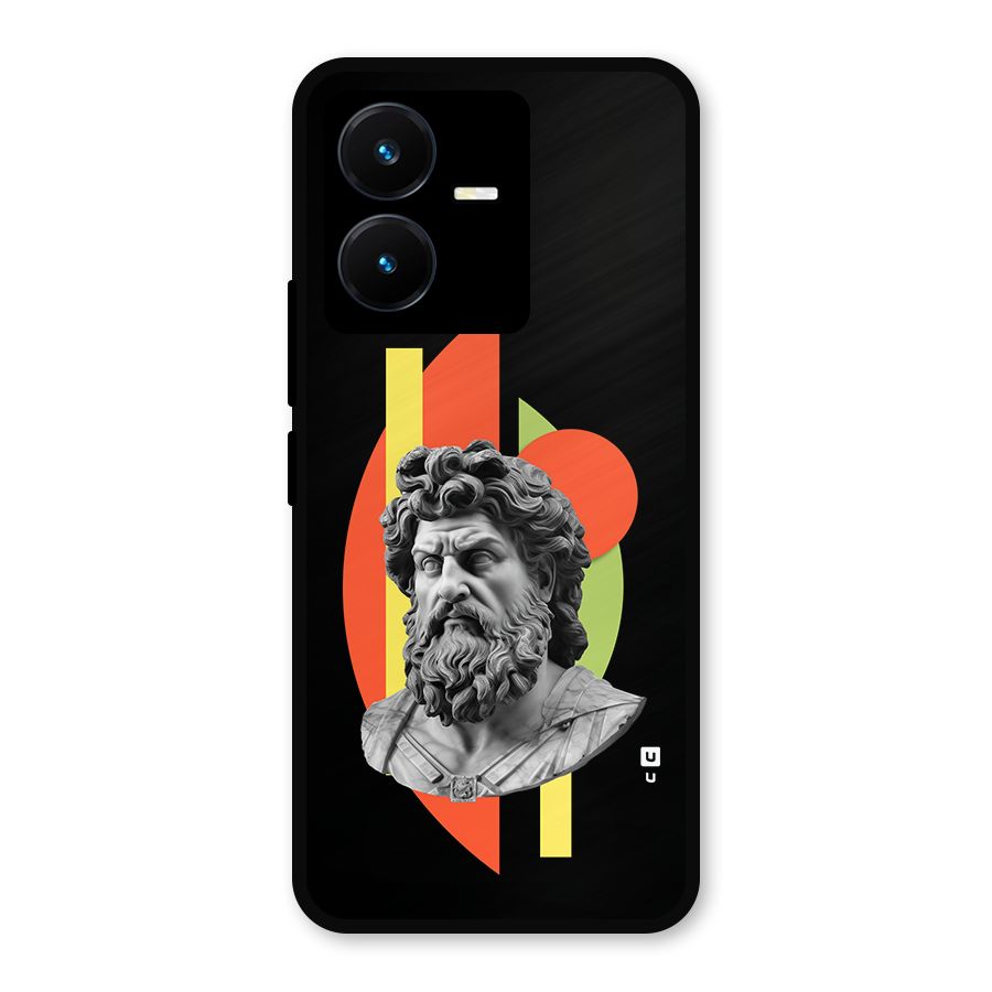 Amazing Geometry Metal Back Case for Vivo Y22s