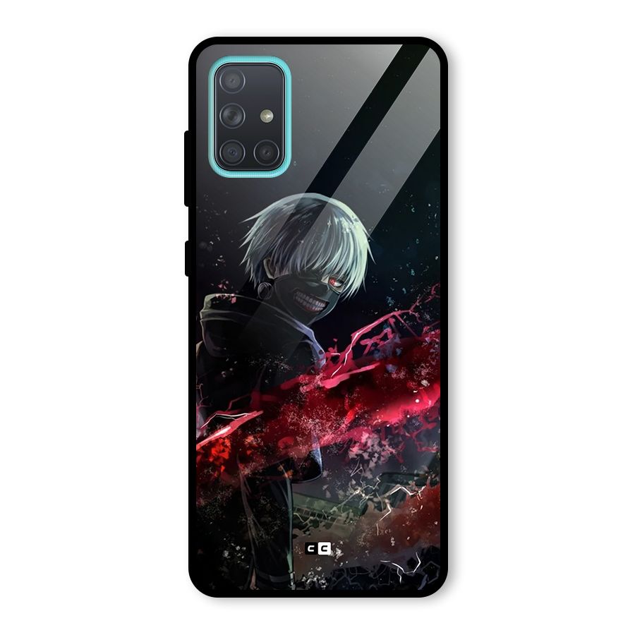 Amazing Ken Kaneki Glass Back Case for Galaxy A71