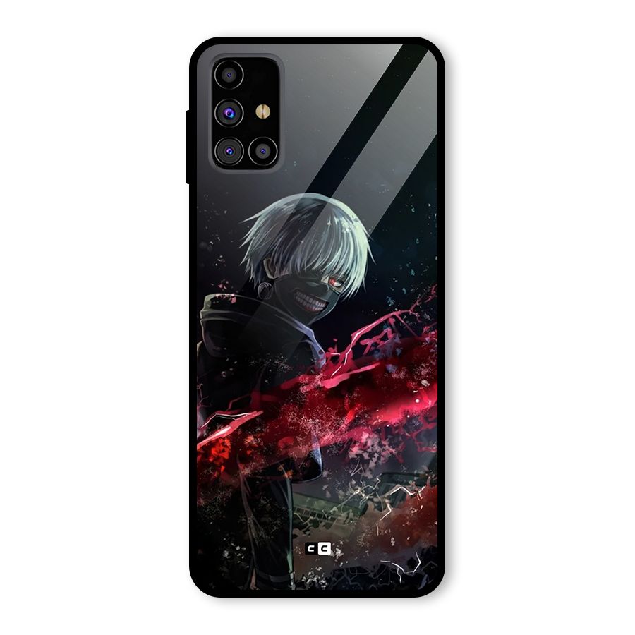 Amazing Ken Kaneki Glass Back Case for Galaxy M31s