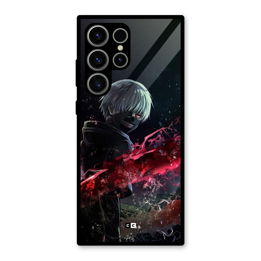 Amazing Ken Kaneki Glass Back Case for Galaxy S23 Ultra