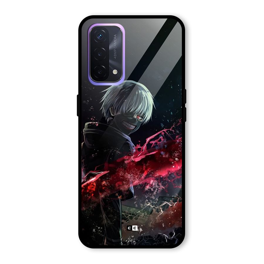 Amazing Ken Kaneki Glass Back Case for Oppo A74 5G