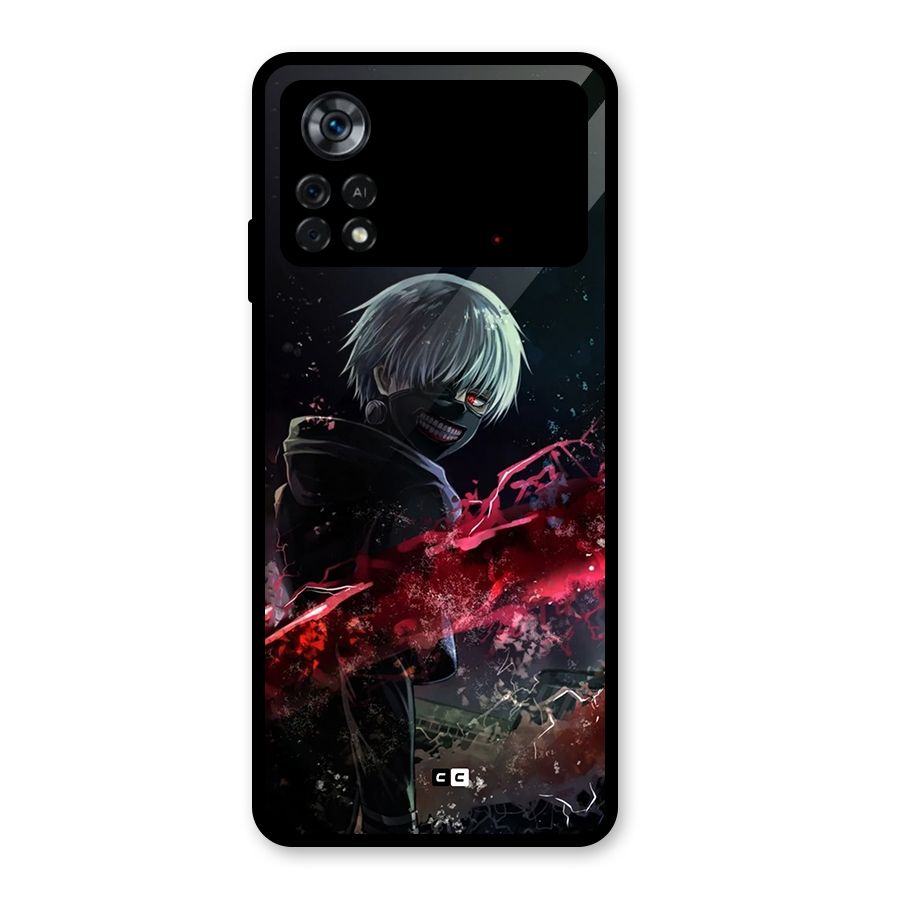 Amazing Ken Kaneki Glass Back Case for Poco X4 Pro 5G