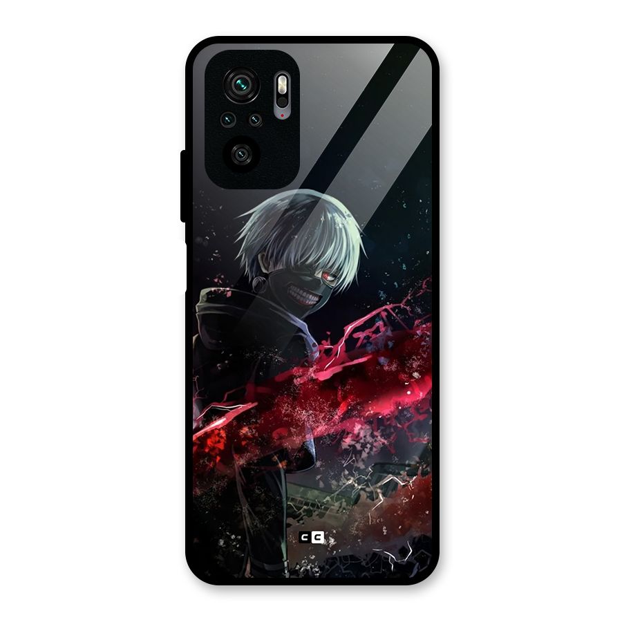 Amazing Ken Kaneki Glass Back Case for Redmi Note 10S