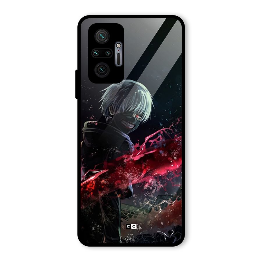 Amazing Ken Kaneki Glass Back Case for Redmi Note 10 Pro
