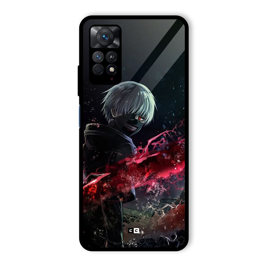 Amazing Ken Kaneki Glass Back Case for Redmi Note 11 Pro