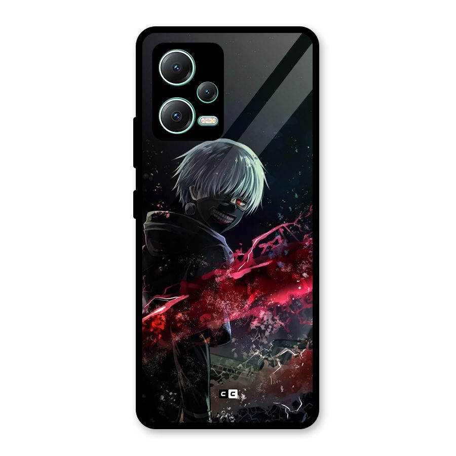 Amazing Ken Kaneki Glass Back Case for Redmi Note 12 5G