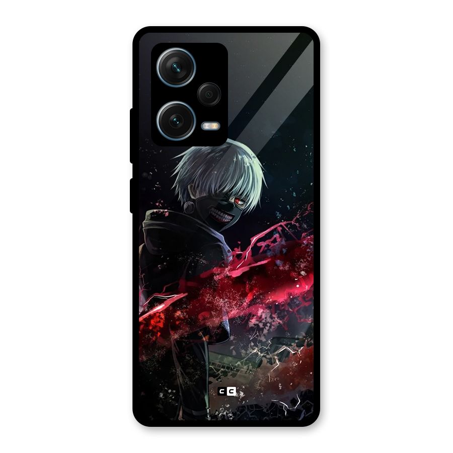 Amazing Ken Kaneki Glass Back Case for Redmi Note 12 Pro Plus 5G