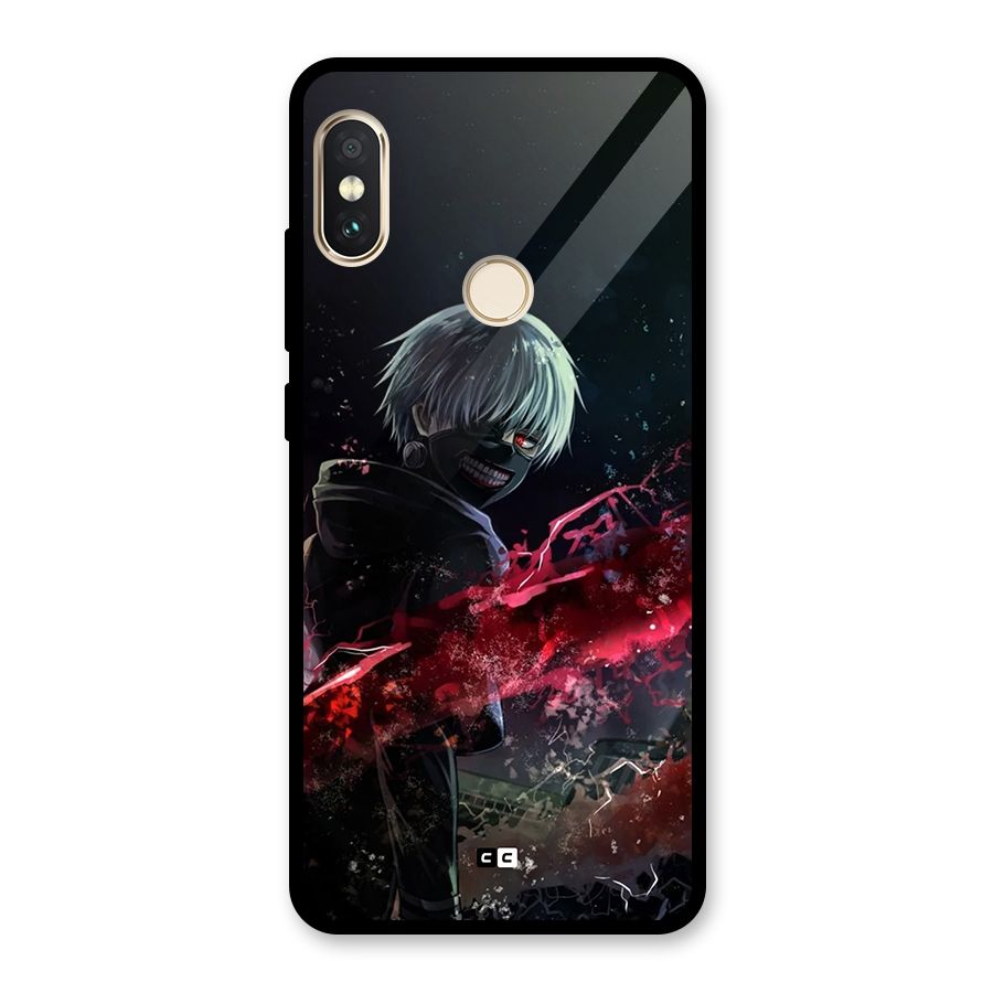 Amazing Ken Kaneki Glass Back Case for Redmi Note 5 Pro