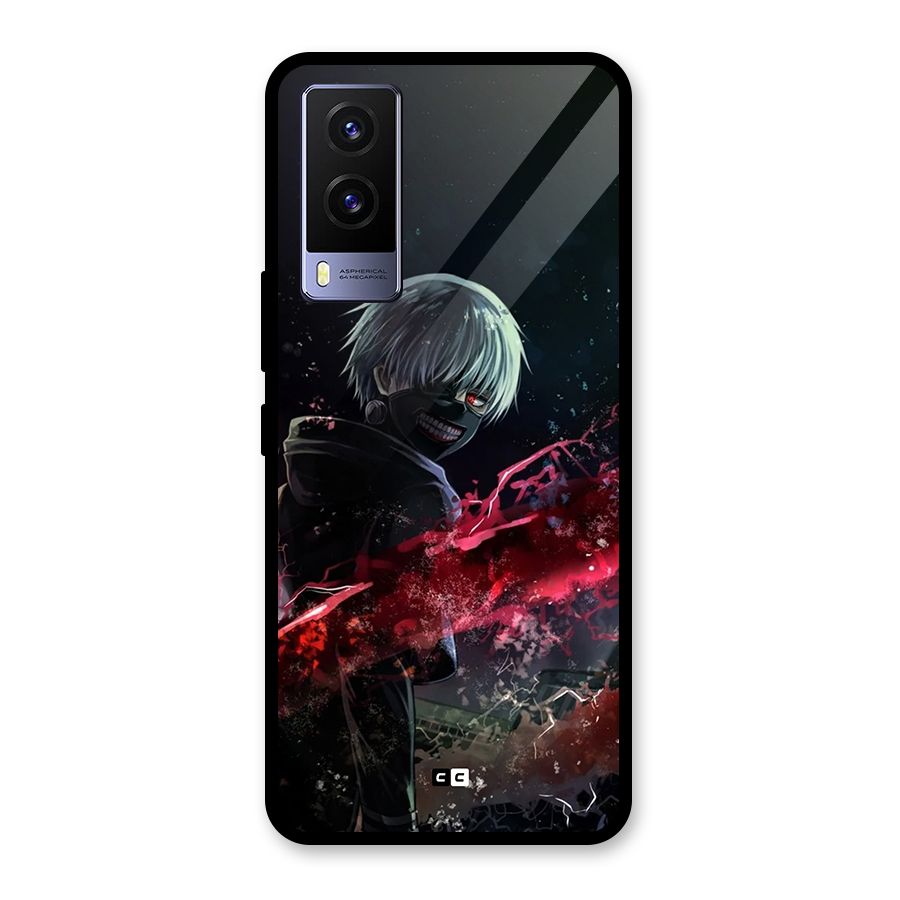 Amazing Ken Kaneki Glass Back Case for Vivo V21e 5G