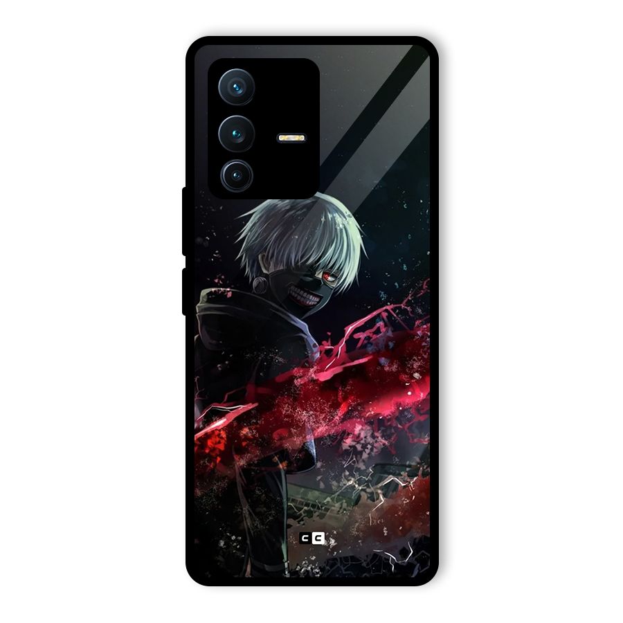 Amazing Ken Kaneki Glass Back Case for Vivo V23 Pro