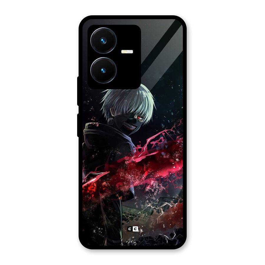 Amazing Ken Kaneki Glass Back Case for Vivo Y22