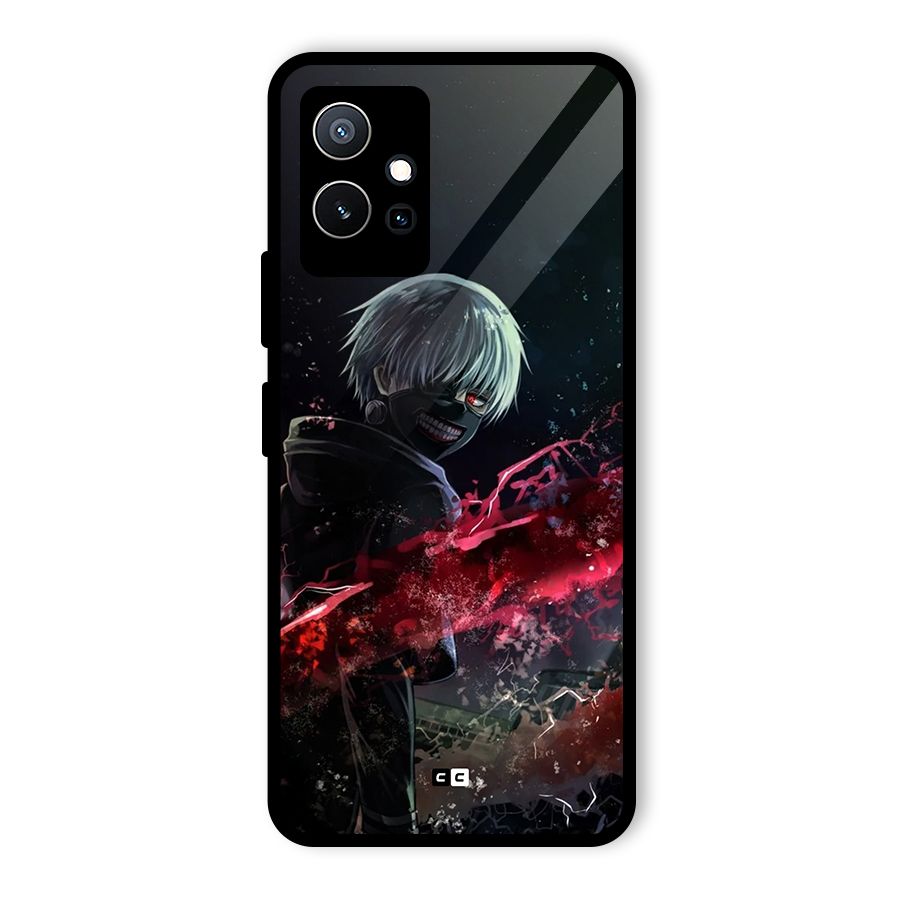 Amazing Ken Kaneki Glass Back Case for Vivo Y75 5G