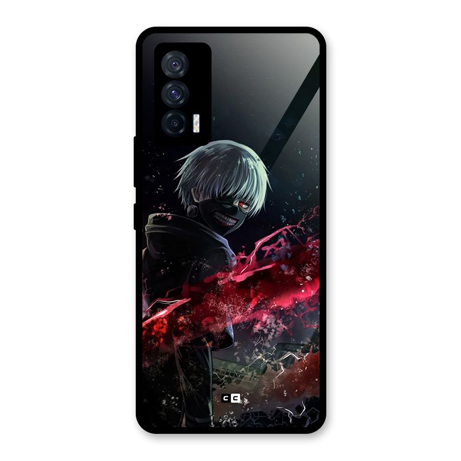Amazing Ken Kaneki Glass Back Case for Vivo iQOO 7 5G