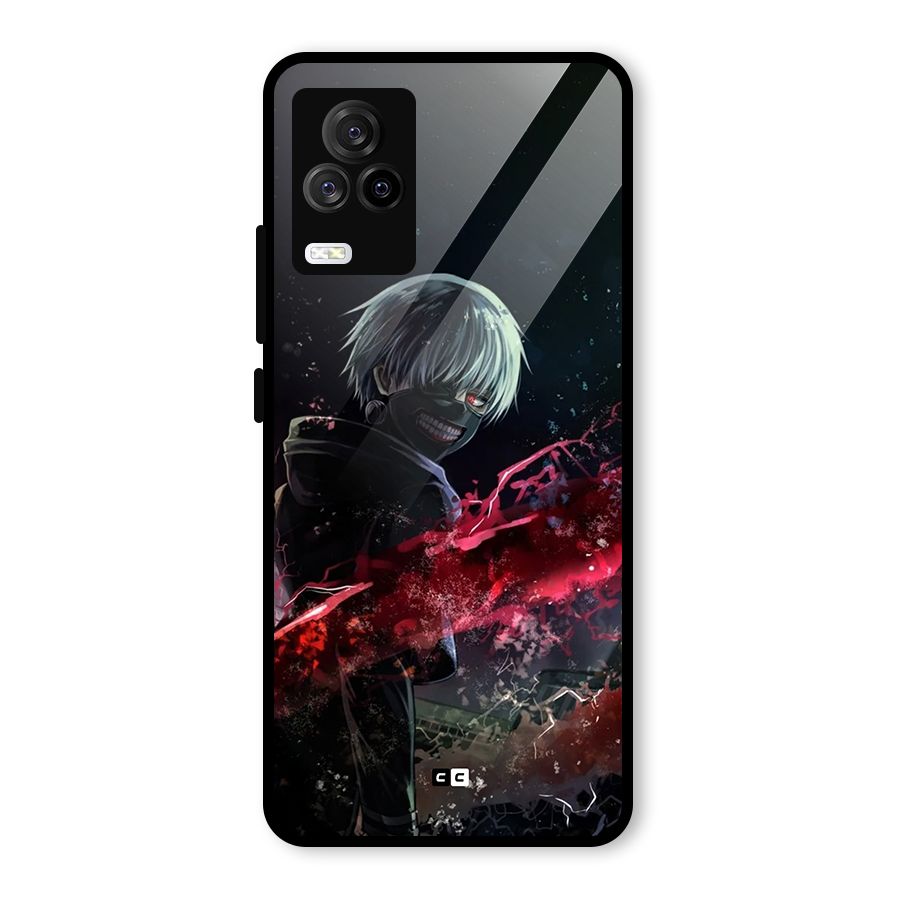Amazing Ken Kaneki Glass Back Case for Vivo iQOO 7 Legend 5G