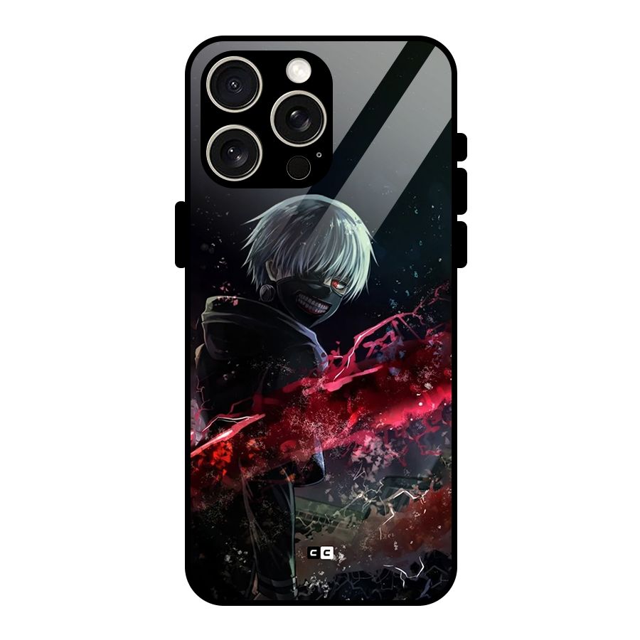 Amazing Ken Kaneki Glass Back Case for iPhone 15 Pro Max
