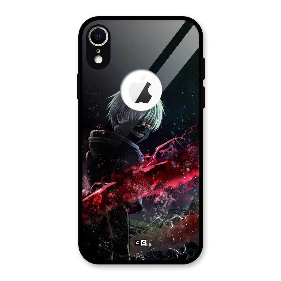 Amazing Ken Kaneki Glass Back Case for iPhone XR Logo Cut