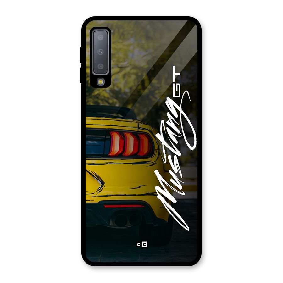 Amazing Mad Car Glass Back Case for Galaxy A7 (2018)