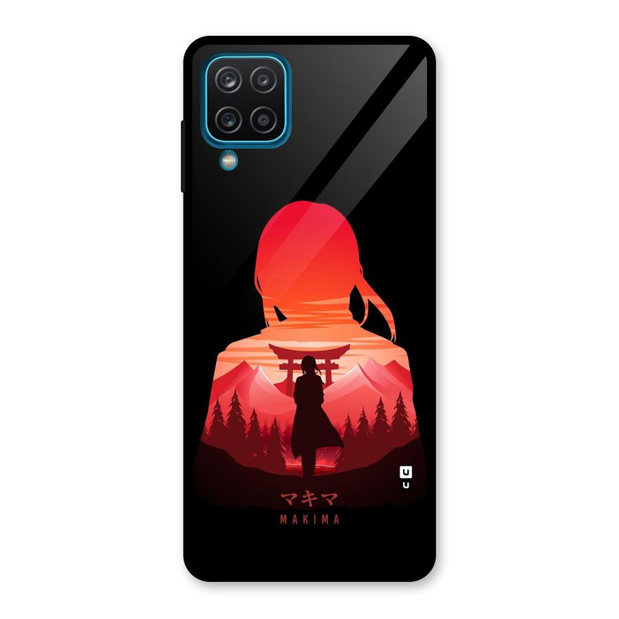 Amazing Makima Glass Back Case for Galaxy A12