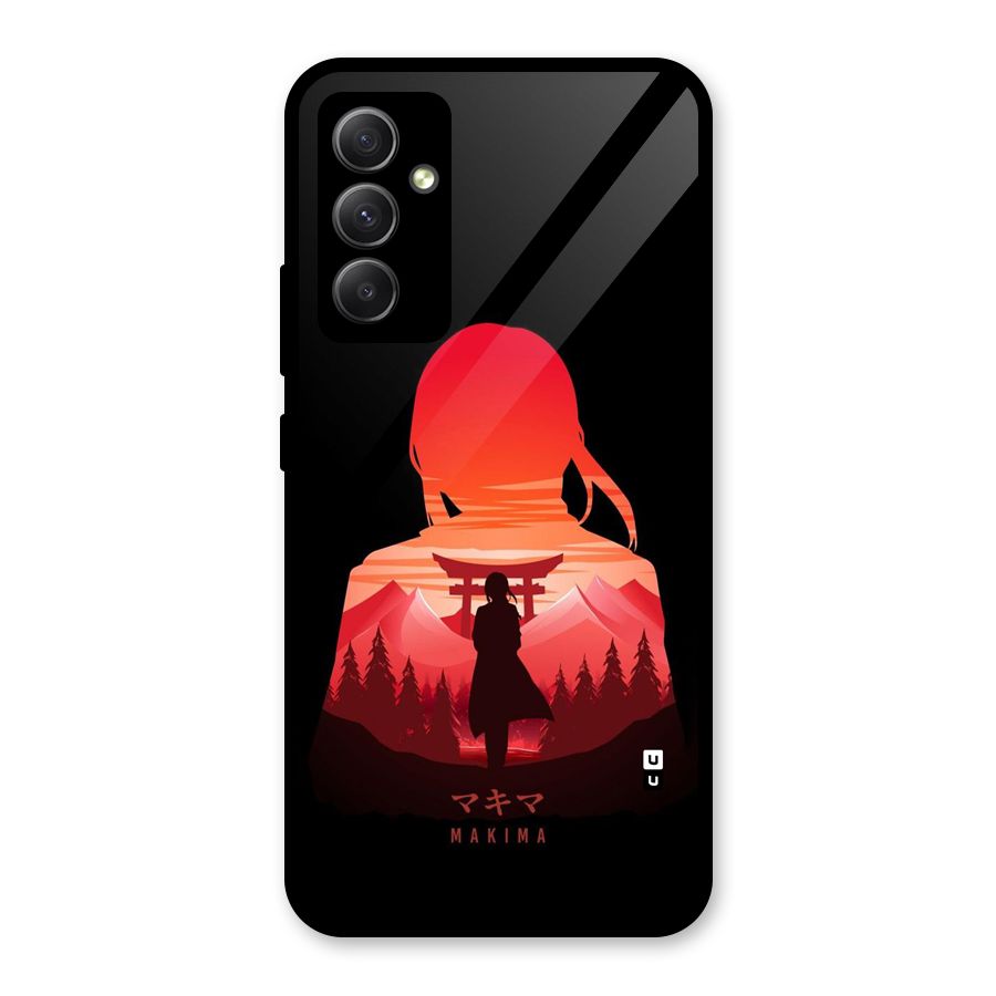 Amazing Makima Glass Back Case for Galaxy A34