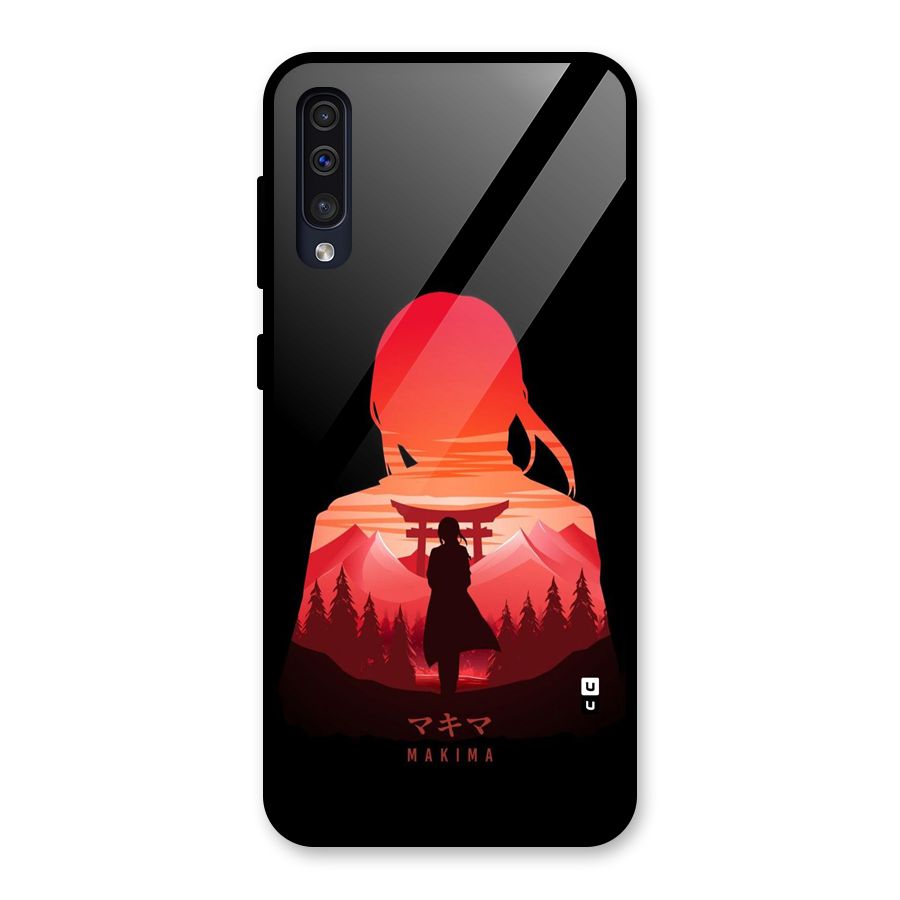 Amazing Makima Glass Back Case for Galaxy A50