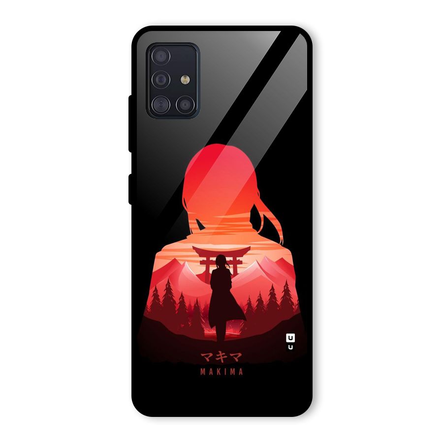 Amazing Makima Glass Back Case for Galaxy A51