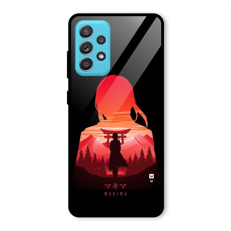 Amazing Makima Glass Back Case for Galaxy A52s 5G