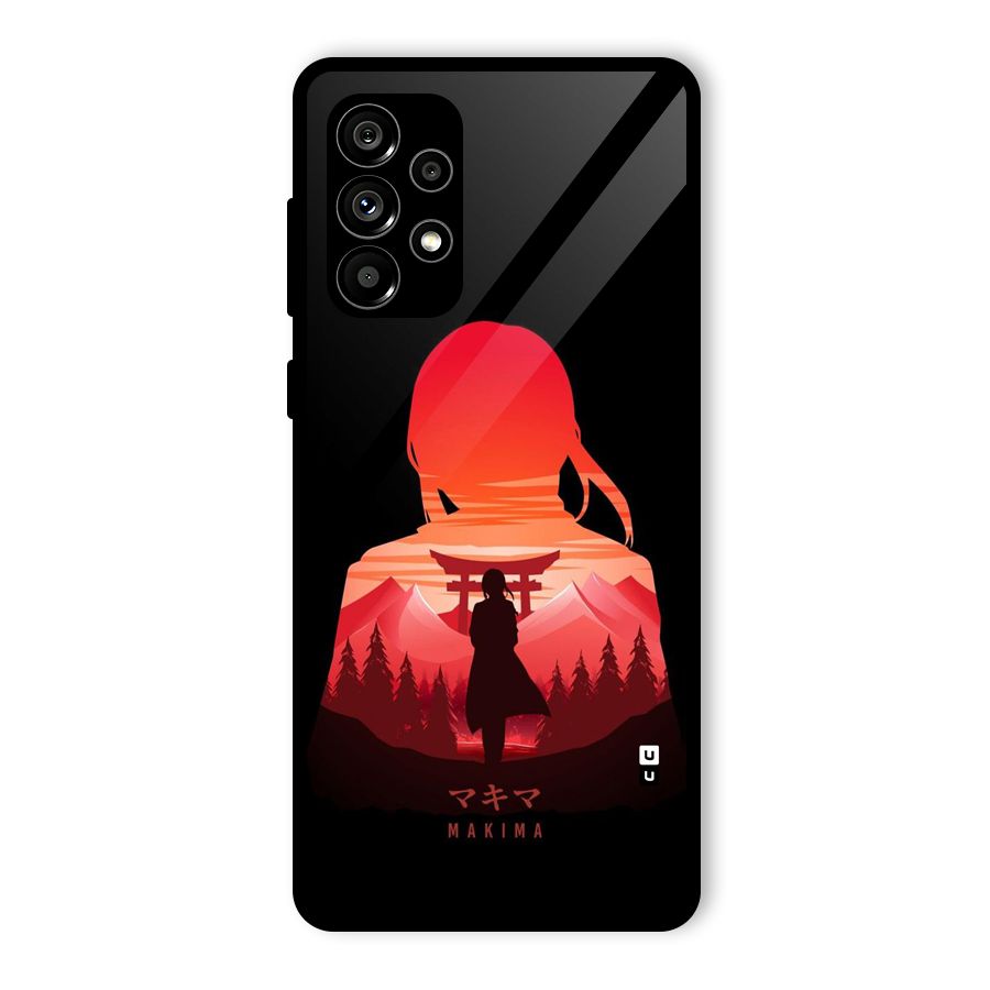 Amazing Makima Glass Back Case for Galaxy A73 5G