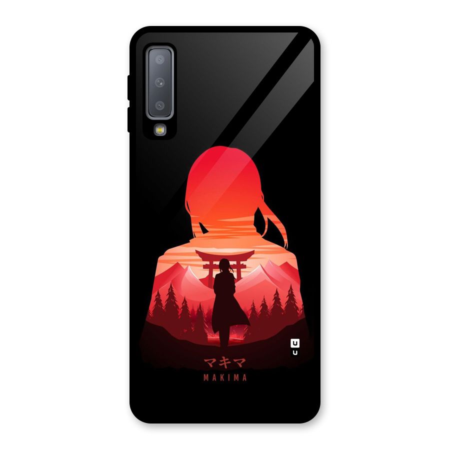 Amazing Makima Glass Back Case for Galaxy A7 (2018)