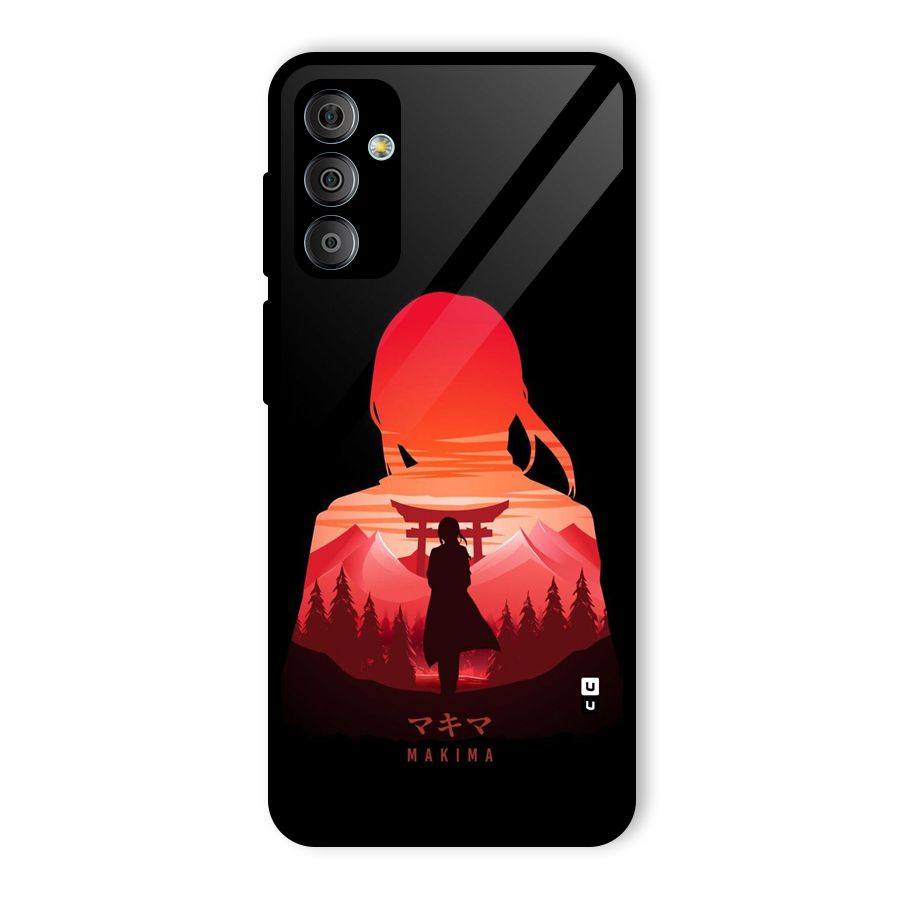 Amazing Makima Glass Back Case for Galaxy F23
