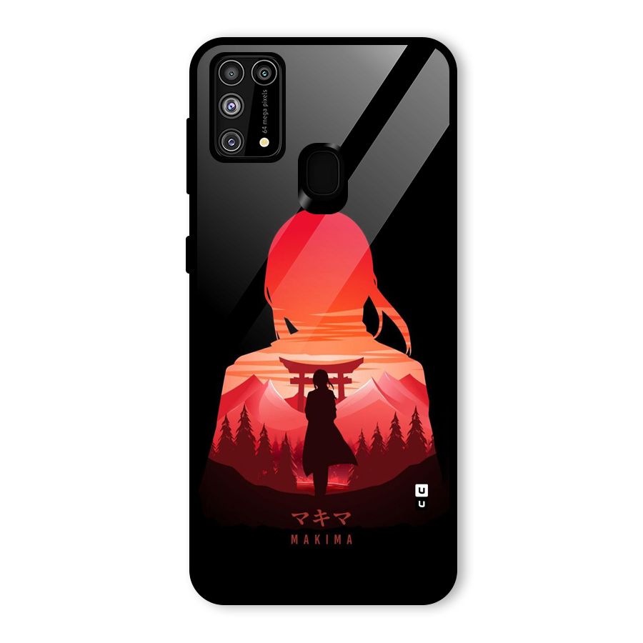 Amazing Makima Glass Back Case for Galaxy F41