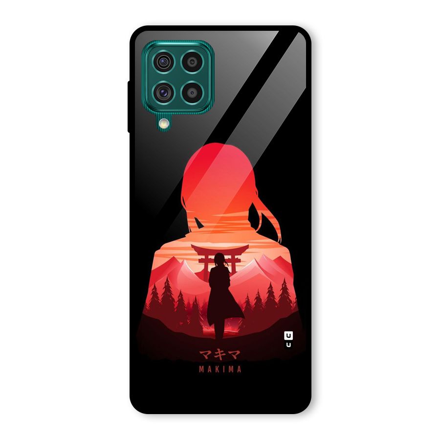 Amazing Makima Glass Back Case for Galaxy F62